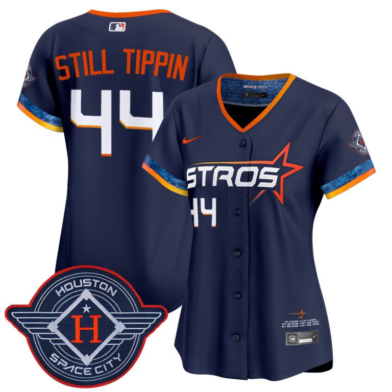 Women Houston Astros 44 Still Tippin blue 2025 City Connect Vapor Limited Stitched Jersey